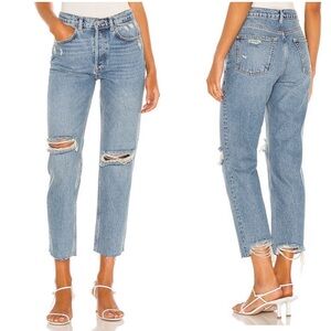 Boyish The Tommy Authentic Rigid High Rise Straight Jeans Size 25 Distressed